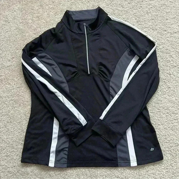 Bolle Women High Performance 1/4 Zip Black Pullover Sweater Long Sleeve Size XL - Picture 3 of 16